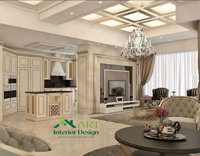 ديكورات اسقف بسيطة suspended gypsum ceilings